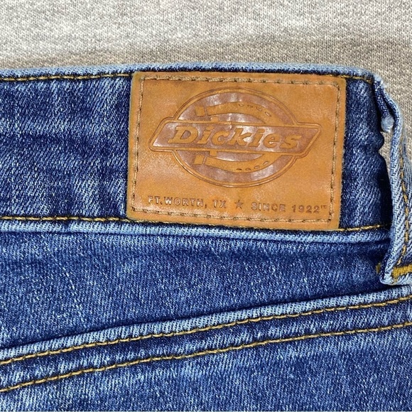 Dickies Curvy Straight Leg Jeans Women's 6 Blue Mid Rise Stretch Casual Denim - Picture 12 of 16